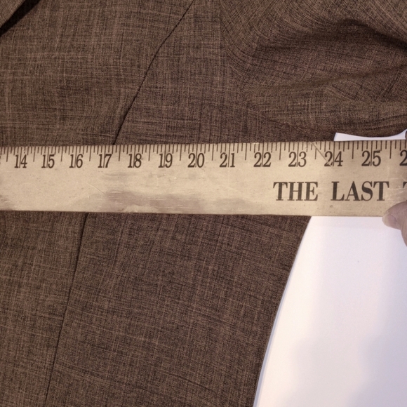 Sag Harbor Blazer Academia Minimalist Long Sleeve W18 Brown Pockets Button Close - Picture 8 of 12